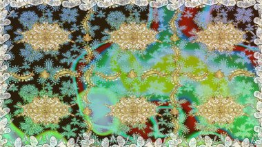 Altın elementlerle nötr renklerde altın desen. Kusursuz klasik raster altın desenli. Geleneksel oryantasyon süsü. Klasik vintage arkaplan.