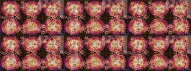 Raster illüstrasyonu. Renkli arka planda izole tatlı kar taneleri. Kahverengi, kırmızı ve bej renkli kar taneleri.