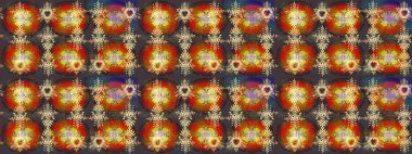 Raster resim. Raster kar taneleri desen. Renkli arka plan üzerinde raster sevimli kar taneleri.