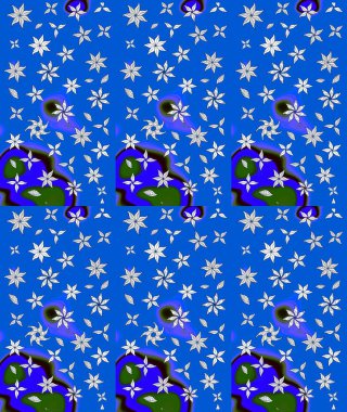 Raster. Renkli Bahar Teması eskiz kalıbı. Düz Çiçek Elementleri Tasarımı.