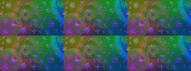 Raster. Zarif, parlak ve eskiz yeşil ve mavi çiçek desenli tasarım. Sabıka baskıları, bebek kıyafetleri, duvar kâğıtları, paket kutuları vb..