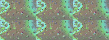 Raster düz çiçek çizim deseni. Hediye ambalaj kağıdı, tebrik kartları, posterler ve pankart tasarımı. Gri ve bej renkli çiçekler.