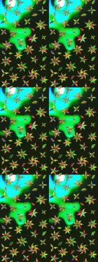 Renkli güzel çiçekli eskiz deseni, suluboya çiçek deseni, duvar kağıdı, kart ya da kumaş için fayanslı. Raster..