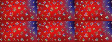 Çiçeksel fantezi tasarımı ve parlak bir arka plan çizimi. Renkli Bahar Teması eskiz kalıbı. Düz Çiçek Elementleri Tasarımı.