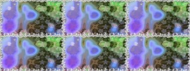 Gri ve nötr renklerde yaprakları olan yabani çiçekler. Kusursuz bir arka plan modeli. Suluboya, elle çizilmiş. Raster illüstrasyonu.