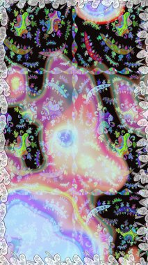 Çiçeklerle suluboya desenli çiçek deseni. Tarafsız ve siyah renklerde güzel bir tekstil. Raster illüstrasyonu.