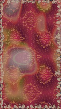 Kızılderili desenli desenli desenli şal deseni. Tekstil, tebrik kartı, boyama kitabı, telefon kılıfı baskısı için kullanılabilir. Etnik Mandala süsü. Raster Henna dövme stili.