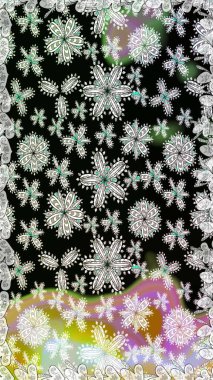 Siyah ve nötr renklerde çiçekler. Çiçeksiz desenli arka plan. Tişört baskısı için çiçek boyama rasteriName.