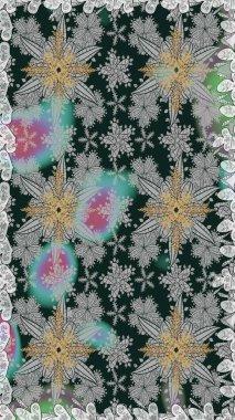 Nazik, narin çiçek arkaplanı. Çiçekli karalama şeklinde Raster çiçek deseni. Gri ve mavi renkte çiçekler.