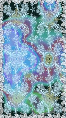 Asya tekstil tarzında. Raster illüstrasyonu. Raster illüstrasyonu. Mavi ve nötr renklerde çiçekler. Kusursuz çiçek deseni.