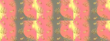 Raster illüstrasyonu. Renkli arka planda izole tatlı kar taneleri. Kar taneli altın renkler.