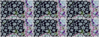 El çizimi Raster çizimi. Duvar kağıdı, web sitesi arka planı, ambalaj kağıdı, davetiye, broşür, afiş veya web sitesi için kusursuz çiçek deseni kullanılabilir. Karalama elementleri.