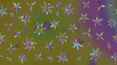 Eski usul küçük çiçekli şirin bir eskiz deseni. Moda arka planında parlak buketler. Kumaş, duvar kağıdı ve kağıt üzerine baskı yapmak için gelişen arka plan. Raster illüstrasyonu.