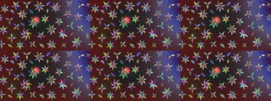 Küçük çiçeklerdeki oldukça eski bir besin torbası deseni. Tekstil, kumaş, kapaklar, duvar kağıtları, baskı, paket, koleksiyon defteri, örgü, dekupaj için çiçek arkaplanı..