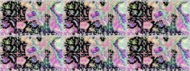 Dikişsiz Chichi kumaş deseni. Çiçek deseni. Raster illüstrasyon. Düz Çiçek Elemanları Tasarım. Renkli Bahar Teması kesintisiz desen Arka Plan.