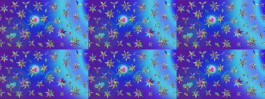 Mavi ve mor renkli çiçekler. Düz Çiçek Elementleri Tasarımı. Çiçek desenli eskiz, yaz çiçekleri. Renkli Bahar Teması çizim şablonu.