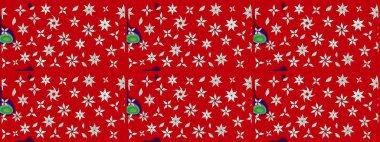 Küçük çiçekteki sevimli çiçek deseni. Bir sürü kırmızı ve nötr soyut çiçekli tropik eskiz deseni. Renkli ve nötr raster çizimi.