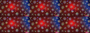 Raster illüstrasyonu. Çiçek deseni. Renkli Bahar Teması eskiz kalıbı. Chichi 'nin kumaş kalıbını çiz. Düz Çiçek Elementleri Tasarımı.