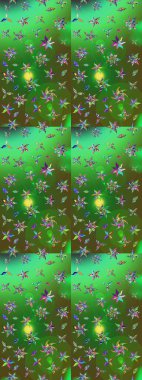 Parlak çiçekli halı renginde çizim deseni.