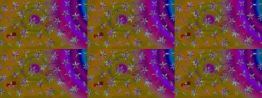 Desen, çizim, çiçek sınırı. Güzel, parlak, pürüzsüz kumaş, tuval. Kıvırcık, parlak örgü. Çiçek çelengi. Raster illüstrasyonu. Klasik eski arkaplan.