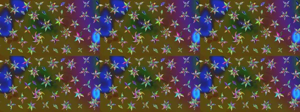 Raster Illustrasyon 'daki Çiçek Deseni' nin son moda çizimi. Güzel kumaş deseni. Renkli Yaz Temalı eskiz kalıbı. Düz Çiçek Elementleri Tasarımı.