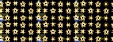 Kar taneleri koleksiyonu. Siyah, sarı ve kahverengi kar tanelerinden izole edilmiş. Raster illüstrasyonu. Güzel kış süsleri..