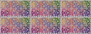 Tarafsız renklerde çiçekler. Raster illüstrasyonunda kusursuz çiçek deseni.