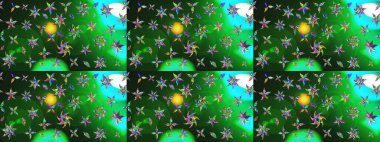 Simple cute pattern in small-scale flowers. Raster illustration. Floral sketch background for textile or book covers, manufacturing, wallpapers, print, gift wrap and scrapbooking.