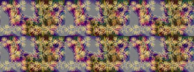 Gri, kahverengi ve nötr kar taneleri. Kar tanelerinin soyut arkaplanlı Noel şablonu. Raster illüstrasyonu. Noel ve Yeni Yıl moda baskıları için tatil tasarımı.