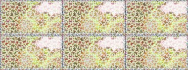 Raster illüstrasyonu. Kızlar, erkekler, elbiseler, duvar kağıtları için soyut, pürüzsüz desenler. Farklı yönlere uçan renkli kelebek koleksiyonu..