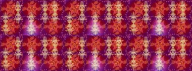 Kırmızı, mor ve pembe siluet kar tanesi işareti. Sembol kışı, donmuş, Noel, yeni yıl tatili. Düz dizayn. Grafiksel element dekorasyonu. Raster illüstrasyonu. Kar Tanesi mozaik simgesi.