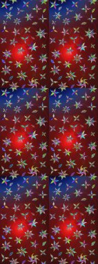 Modern stil dokusu. Çiçek desenli raster, kırmızı ve kahverengi çizgi grafik deseni soyut raster arkaplan.