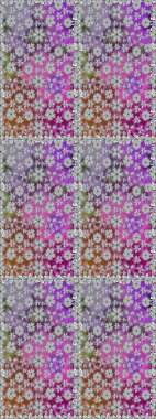 Çiçek deseni. Raster illüstrasyonu. Gri renkli çiçekler. Şatafatlı bahar bahçesi dokusu. Gri renklerde desensiz çiçek.