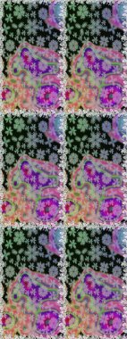 Raster suluboya çiçek deseni, narin çiçekler, gri ve nötr çiçekler, tebrik kartı şablonu. Raster Güzel kumaş deseni.