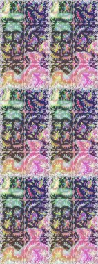 Tarafsız ve gri renklerde bahar çiçekleri. Çiçek ve yapraklı karalama şeklinde Raster çiçek deseni. Raster illüstrasyonu.