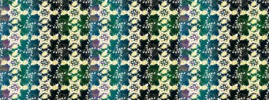 Karalama çiçekleri kusursuz desen. Sanat ilham verir, tarafsız ve yeşildir. Çiçekler ve yapraklar. Mavi, nötr ve yeşil el çizimi desen. Raster deseni.