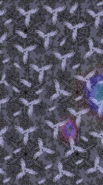 Yumuşak, yaz çiçekli arka plan. Çiçekli karalama şeklinde Raster çiçek deseni. Tarafsız renklerde çiçekler.