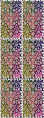 Raster deseni. Bahar çiçekleri dallı desen, gri renkler çiçekli siluet.