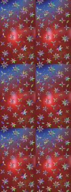 Raster düz çiçek çizim deseni. Kahverengi ve kırmızı renkte çiçekler. Tasarım hediye paketi, tebrik kartları, posterler ve afiş tasarımı.