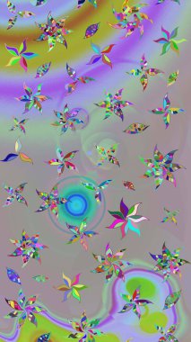 Süslü kumaş deseni. Raster deseni. Çiçekli çiçek deseni, suluboya..