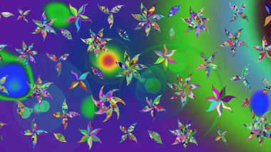 Floral background. On green and blue colors. Birthday card or wedding invitation. Watercolor floral bouquet. Greeting card with flowers. Raster illustration.