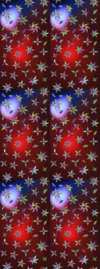 Sevimli küçük çiçek desenle. Raster resim. Çiçek desenli çiçek ve yaprakları ile.