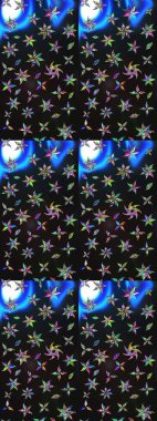 Çiçekleri, deniz kabukları, mandalaları ve suluboya efektleriyle donanma geçmişi. Eskiz modeli etnik tasarım. Yatak çarşafları, ceket, paket tasarımı, kumaş ve moda kavramları için tekstil baskısı.