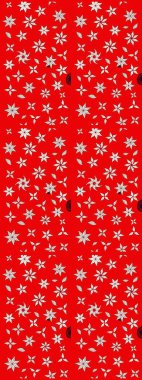 Suluboya çiçekli çiçek deseni. Kırmızı ve nötr renklerde Asya tekstil tarzında. Raster illüstrasyonu.