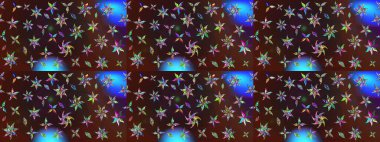 Çiçek desenli eskiz kahverengi ve mavi renkler, el çizimi papatyalar, papatyalar. Tekrar eden çiçek arkaplanı, zarif kahverengi ve mavi çiçek duvar kağıdı.