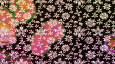 Siyah renkli çiçekler. Düz Çiçek Elementleri Tasarım Raster illüstrasyonu. Çiçek desenli eskiz. Renkli Bahar Teması çizim şablonu.