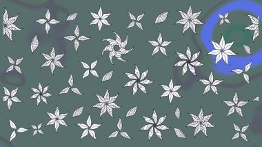 Of doodle elements. Hand drawn Raster illustration. Sketch flower pattern can be used for wallpaper, website background, wrapping paper, invitation, flyer, banner or website.