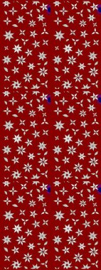 Raster illüstrasyonundaki çiçek desenli çizim. Suluboya tarzında kırmızı renkte çiçekler.