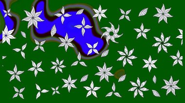 Raster illüstrasyonu. Küçük bir çiçekte eskiz deseni. Hoş bir çiçek geçmişi var. Güzel kumaş deseni.