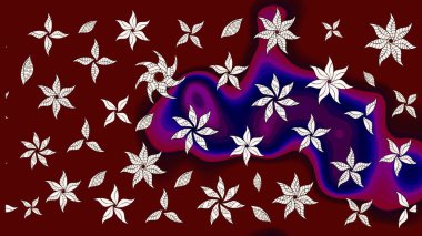 Modaya uygun kumaş deseni. Sevimli çiçek raster deseni. Düz Çiçek Elementleri Tasarımı. Renkli Yaz Teması çizim şablonu.